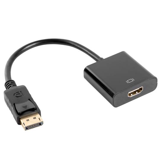 Cabo adaptador Lanberg mini Displayport macho para HDMI-A fêmea 10 cm