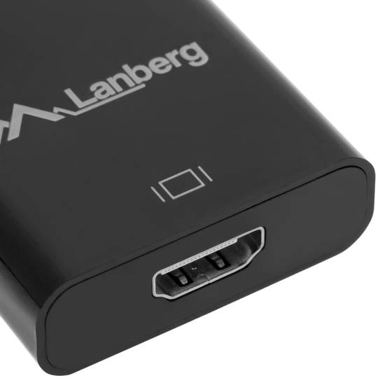 Cabo adaptador Lanberg mini Displayport macho para HDMI-A fêmea 10 cm