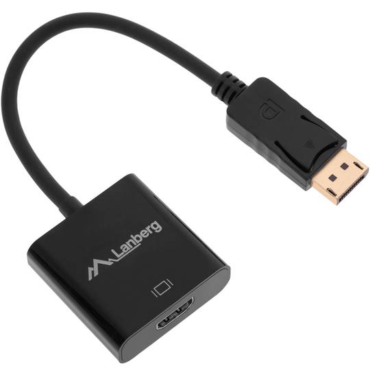Cabo adaptador Lanberg mini Displayport macho para HDMI-A fêmea 10 cm