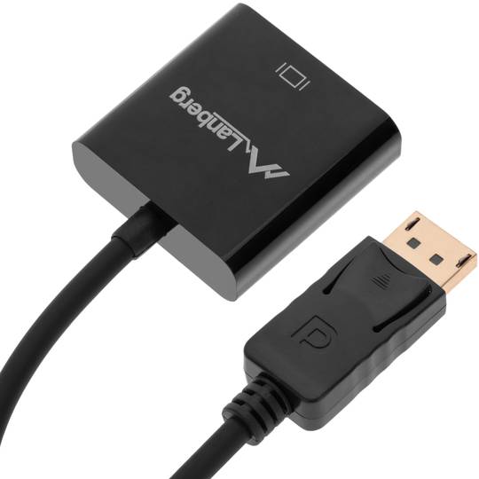 Cabo adaptador Lanberg mini Displayport macho para HDMI-A fêmea 10 cm