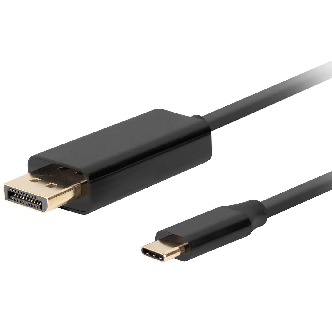 Cable USB tipus C mascle de 0,5 m de Lanberg CA-CMDP-10CU-0005-BK, a connector DisplayPort mascle