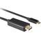 Cable USB tipus C mascle de 0,5 m de Lanberg CA-CMDP-10CU-0005-BK, a connector DisplayPort mascle