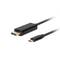 Cable USB tipus C mascle de 0,5 m de Lanberg CA-CMDP-10CU-0005-BK, a connector DisplayPort mascle