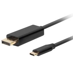 Lanberg Kabel USB Typ C Męski na DisplayPort Męski 1m CA-CMDP-10CU-0010-BK
