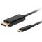 Lanberg USB Tipo C Macho para DisplayPort Cabo Macho 1m CA-CMDP-10CU-0010-BK
