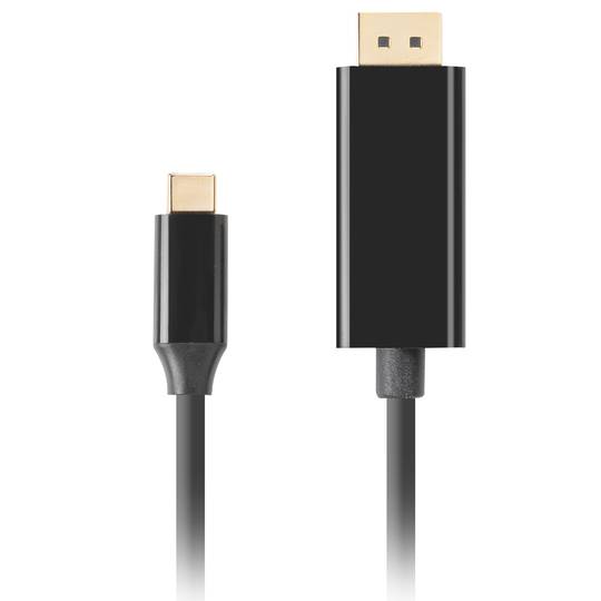 Lanberg 3 m macho para macho USB tipo C para cabo DisplayPort CA-CMDP-10CU-0030-BK