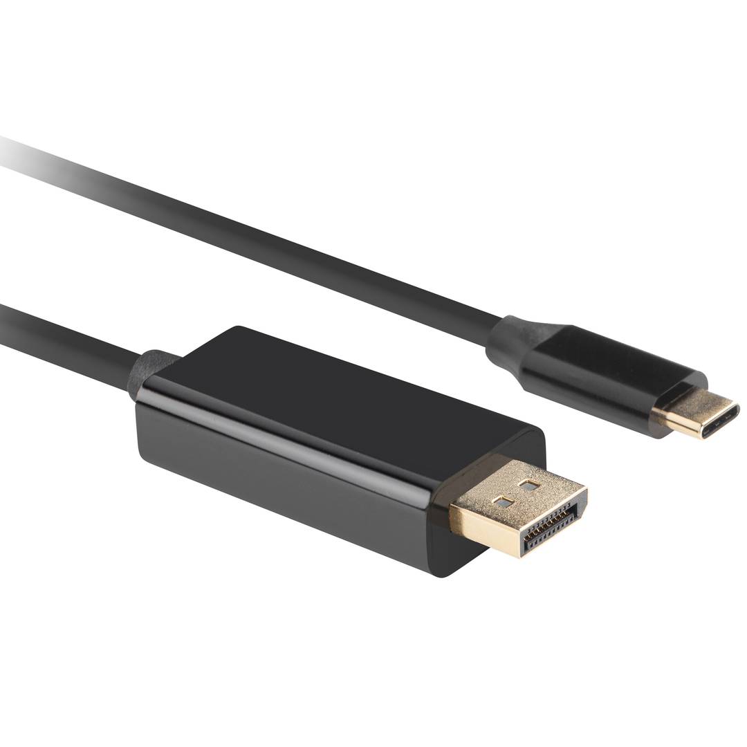 Lanberg 3 m macho para macho USB tipo C para cabo DisplayPort CA-CMDP-10CU-0030-BK