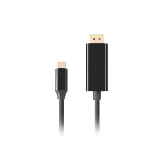 Lanberg 3 m macho para macho USB tipo C para cabo DisplayPort CA-CMDP-10CU-0030-BK