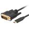 Kabel Lanberg USB Typ C męski 1,8 m, CA-CMDV-10CU-0018-BK, do męskiego złącza DVI-D