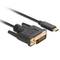 Kabel Lanberg USB Typ C męski 1,8 m, CA-CMDV-10CU-0018-BK, do męskiego złącza DVI-D