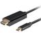 Cabo HDMI Lanberg 0,5m, USB tipo C macho para macho direito CA-CMHD-10CU-0005-BK