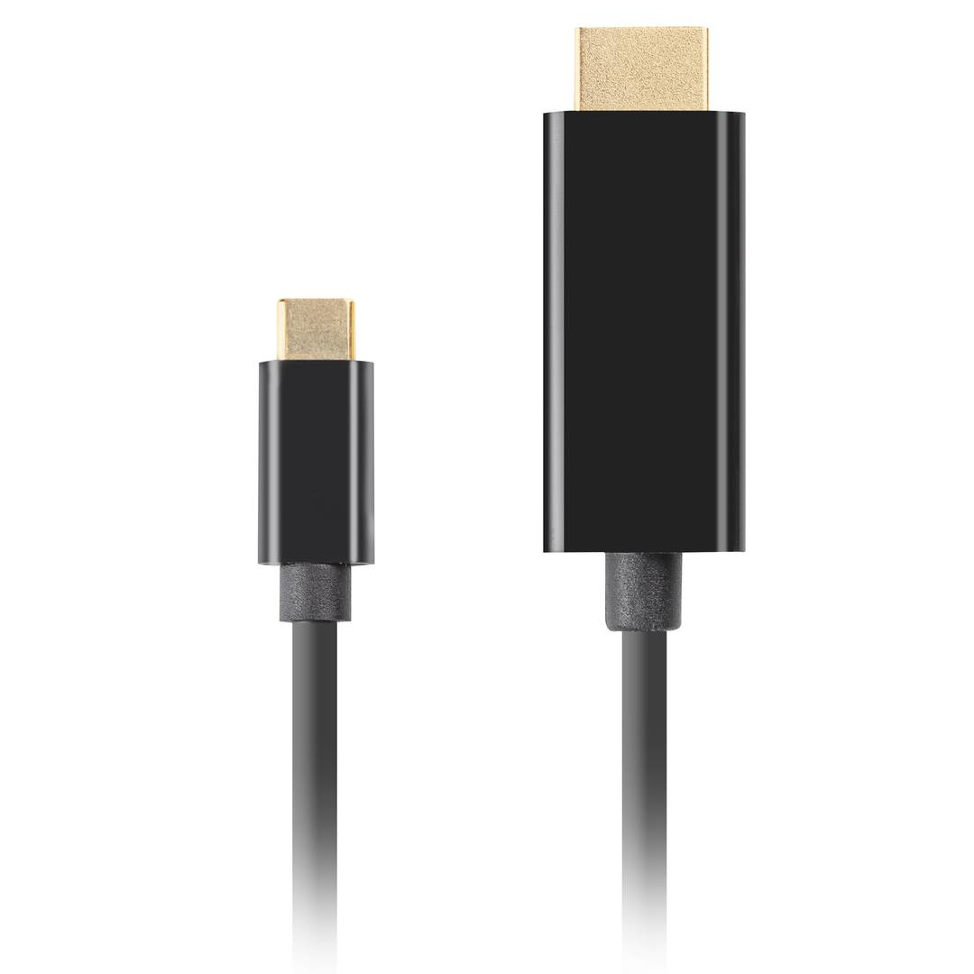 Lanberg CA-CMHD-10CU-0018-BK 1,8 m HDMI macho para cabo USB tipo C macho