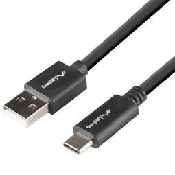 Lanberg USB-C-Stecker auf USB-A-Stecker 2.0-Kabel schwarz 0,5 m CA-USBO-15CU-0005-BK