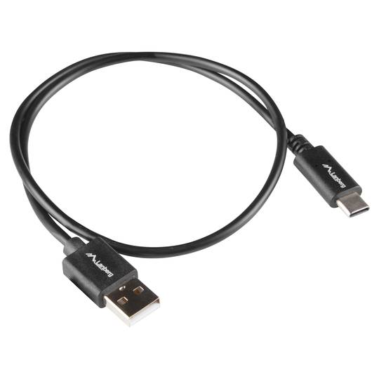 Cable USB C mascle a USB A mascle 2.0 negre 0,5 m de Lanberg CA-USBO-15CU-0005-BK