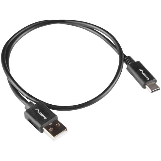 Lanberg USB C male naar USB A male 2.0 kabel zwart 1m van Black Box QC 3.0 CA-USBO-15CU-0010-BK