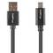 Lanberg USB C male naar USB A male 2.0 kabel zwart 1m van Black Box QC 3.0 CA-USBO-15CU-0010-BK