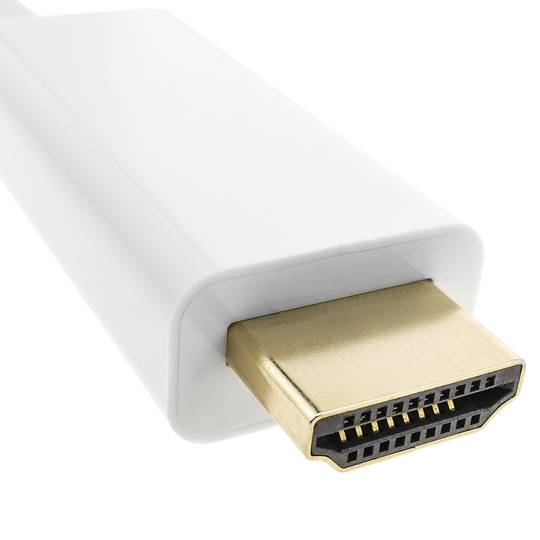 Adaptateur Mini DisplayPort male vers HDMI câble male 1 m