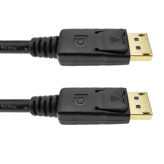 Cable Displayport 2K 4K 1080p FullHD for digital audio and video transmission of 2 m color black