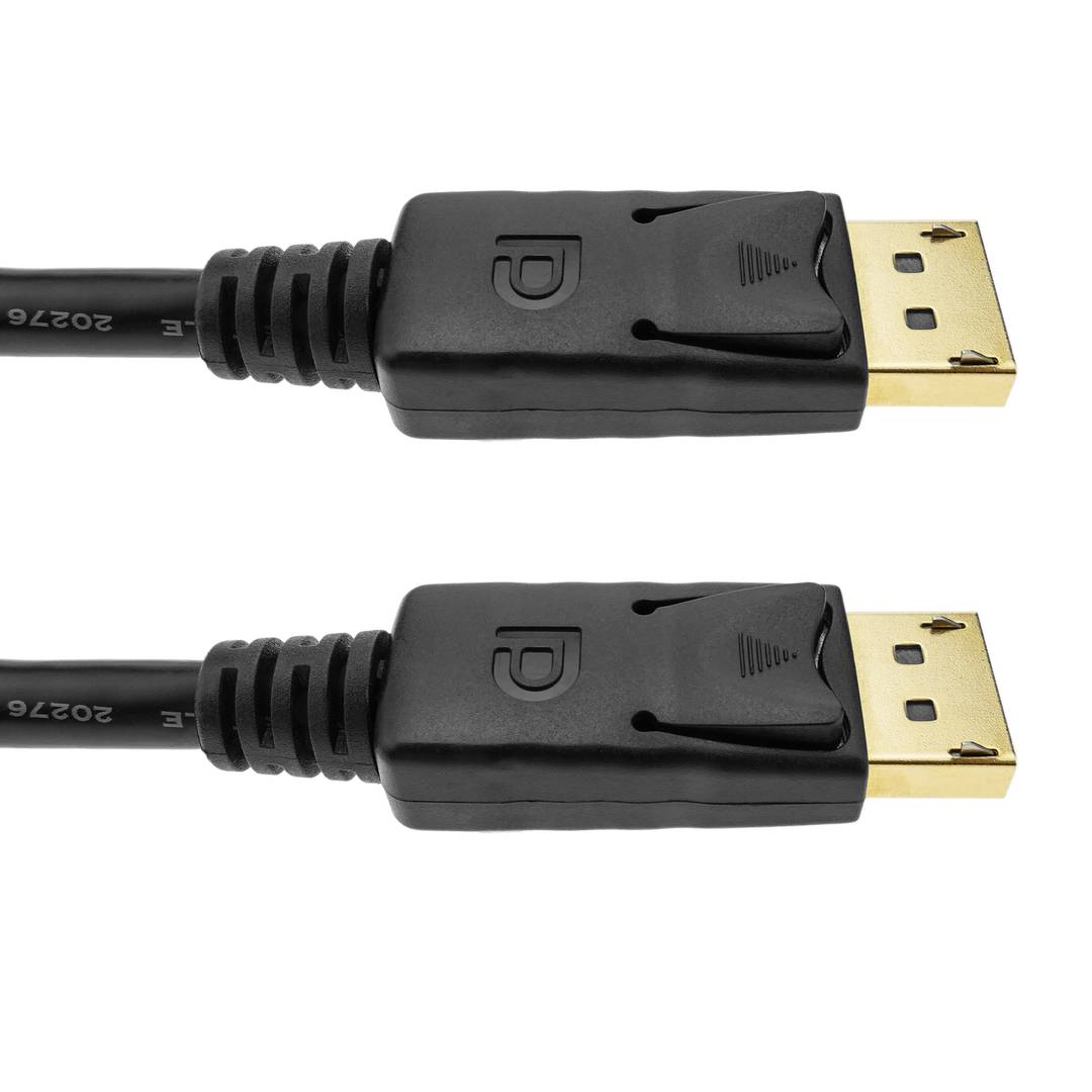 Câble Displayport 2K 4K 1080p FullHD pour transmission audio et vidéo numérique de 3 m couleur noir