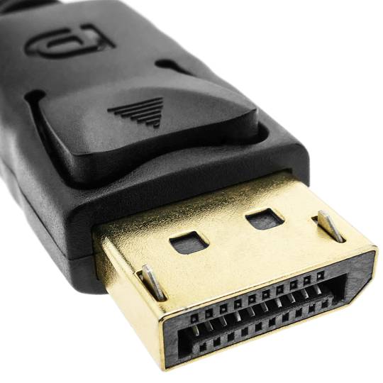 Cabo DisplayPort 2K 4K 1080p FullHD para transmissão de áudio e vídeo digital de 5 m de cor preto