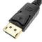 Cabo DisplayPort 2K 4K 1080p FullHD para transmissão de áudio e vídeo digital de 5 m de cor preto