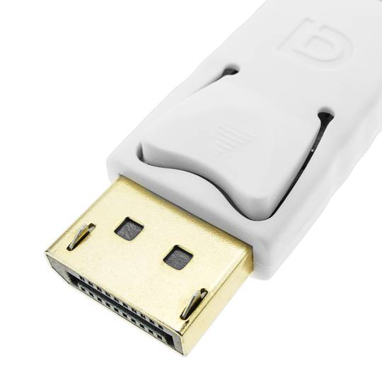 Cable Mini Displayport a Displayport 2K 4K 1080p FullHD for digital audio and video 2m white