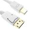 Cable Mini Displayport to Displayport 2K 4K 1080p FullHD for digital audio and video 3m white