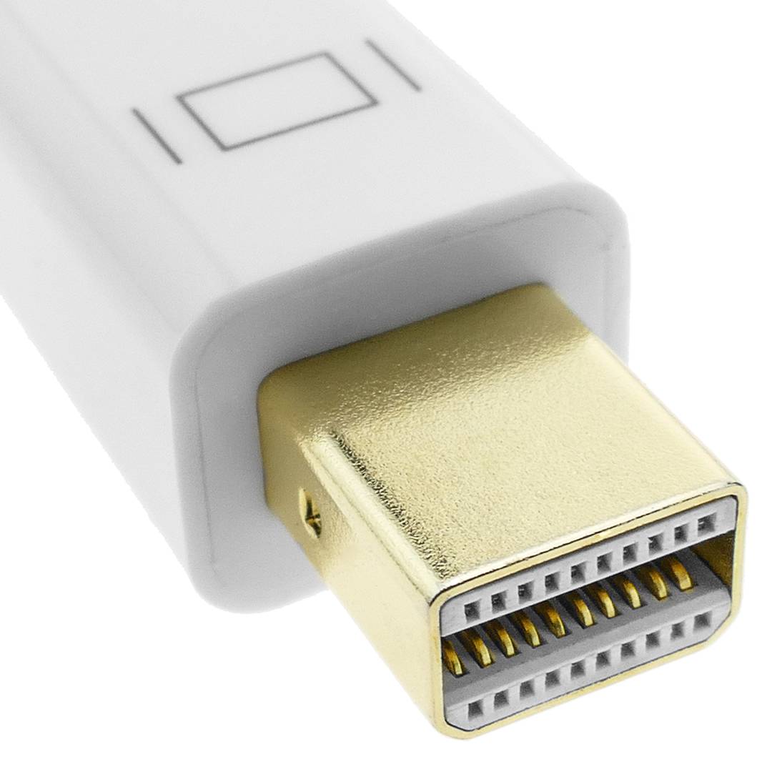 Cable Mini Displayport 2K 4K 1080p FullHD para audio y vídeo digital de 3m blanco