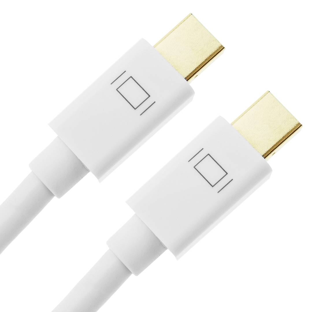 Cable Mini Displayport 2K 4K 1080p FullHD para audio y vídeo digital de 3m blanco