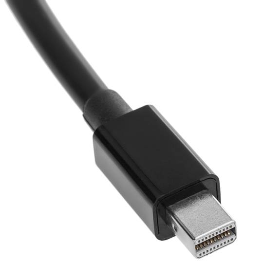 Cable Mini Displayport 2K 4K 1080p FullHD per àudio i vídeo digital de 1.8m negre