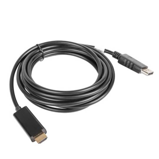 Cabo DisplayPort 1.1 para HDMI 8.64 Gb/s Lanberg preto 3 m