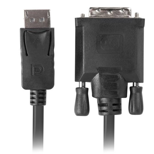Displayport macho para DVI-D macho (24+1) cabo 3m preto Lanberg CA-DPDV-10CU-0030-BK