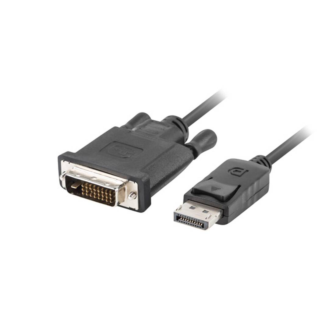 Displayport macho para DVI-D macho (24+1) cabo 3m preto Lanberg CA-DPDV-10CU-0030-BK