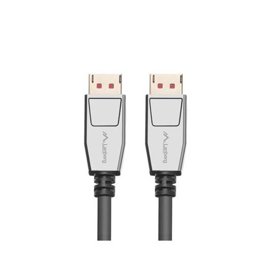 Displayport v1.4 Kabel 20 Pin Stecker auf Stecker 0,5m 8K 60Hz schwarz von Lanberg CA-DPDP-20CU-0005-BK