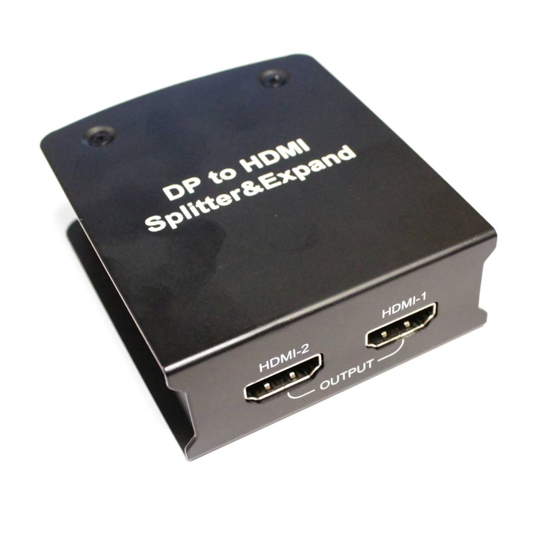 Adattatore DisplayPort 1 x DP a 2 x HDMI con funzione videowall a 2 porte