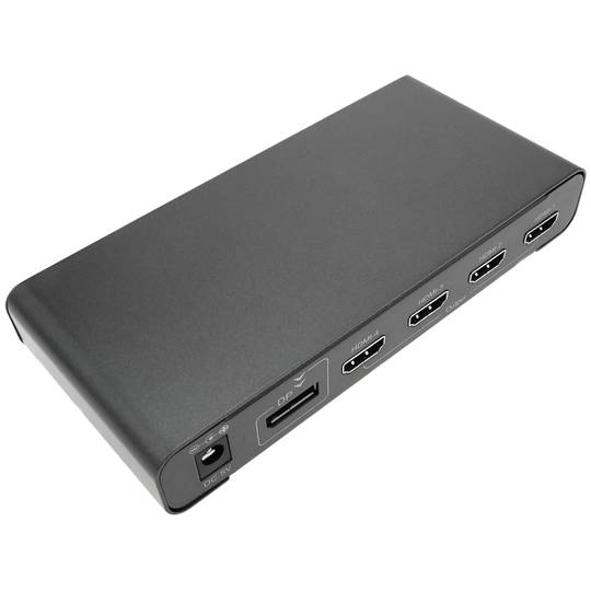 Adaptador DisplayPort 1 x DP a 4 x HDMI com função videowall de 4 portas