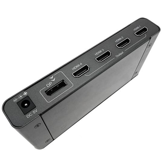 Adaptador DisplayPort 1 x DP a 4 x HDMI com função videowall de 4 portas