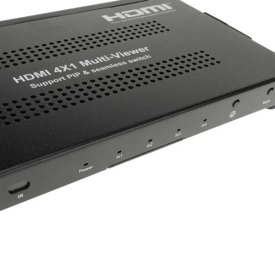 4x1 HDMI-videoschakelaar met gelijktijdig multi-scherm