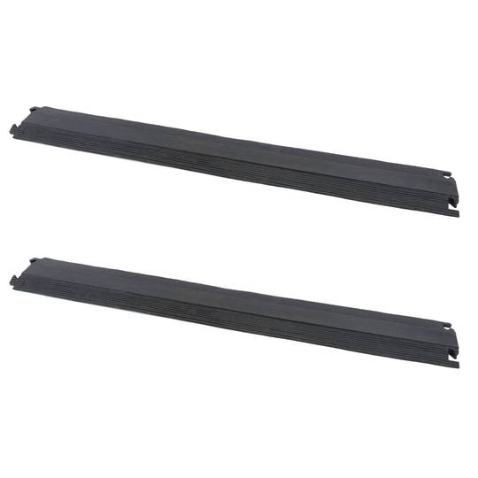 Passacavo a pavimento in gomma per la protezione elettrici canalina 1 vie 102 x 13 cm (2-PACK)