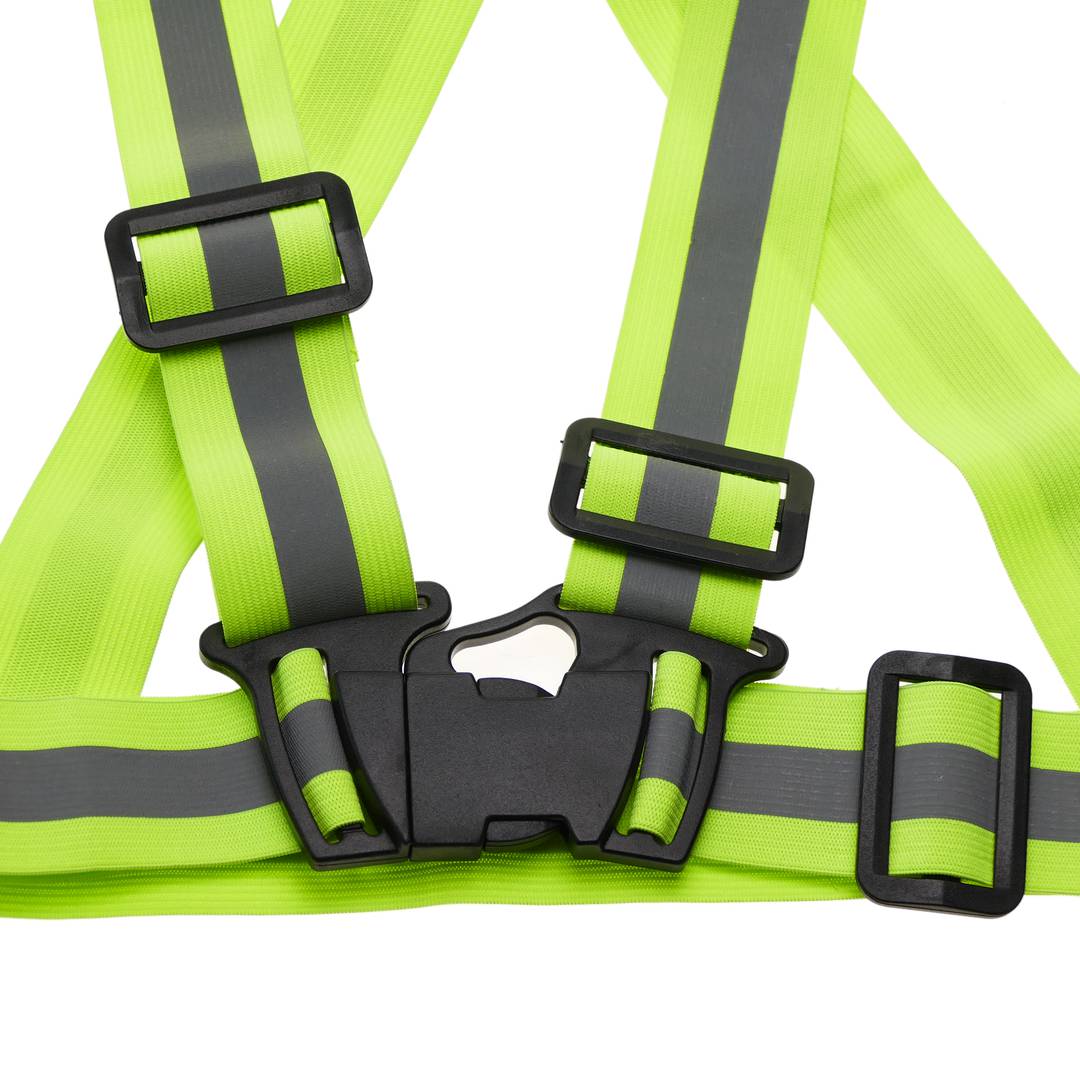 Armilla reflectant d'alta visibilitat amb tirants elàstics per a seguretat laboral ciclisme (2-PACK)