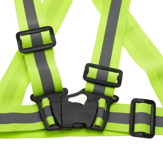 Armilla reflectant d'alta visibilitat amb tirants elàstics per a seguretat laboral ciclisme (2-PACK)