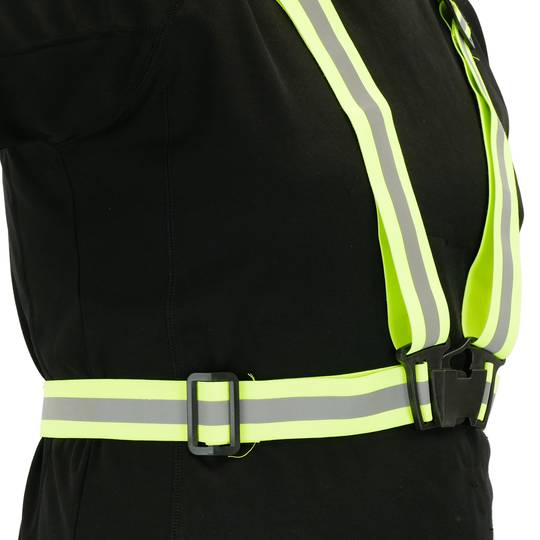 Armilla reflectant d'alta visibilitat amb tirants elàstics per a seguretat laboral ciclisme (2-PACK)