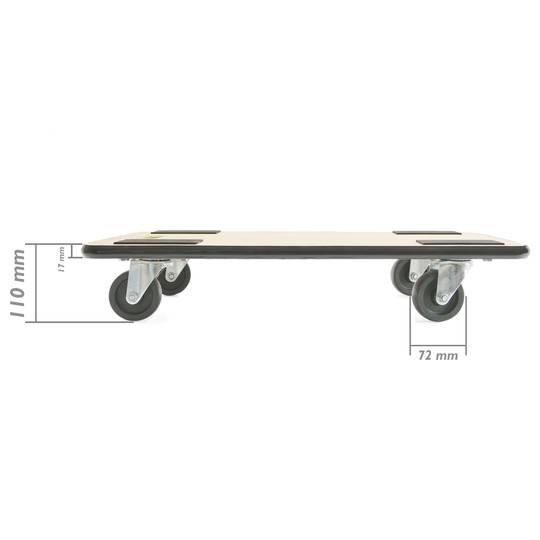 Platforma załadunkowo-transportowa z kołami 600 x 400 mm 4-PAK