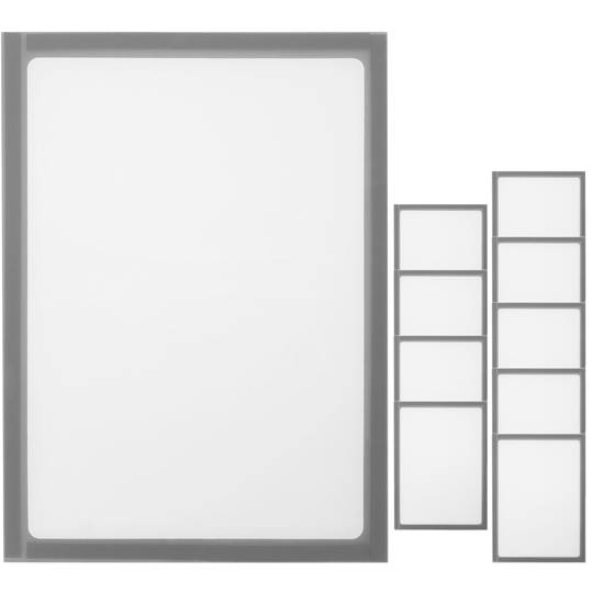 Cornice magnetico porta avvisi per mostra dei documenti A4 con telaio flessibile grigio 10-pack