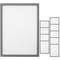 Cornice magnetico porta avvisi per mostra dei documenti A4 con telaio flessibile grigio 10-pack