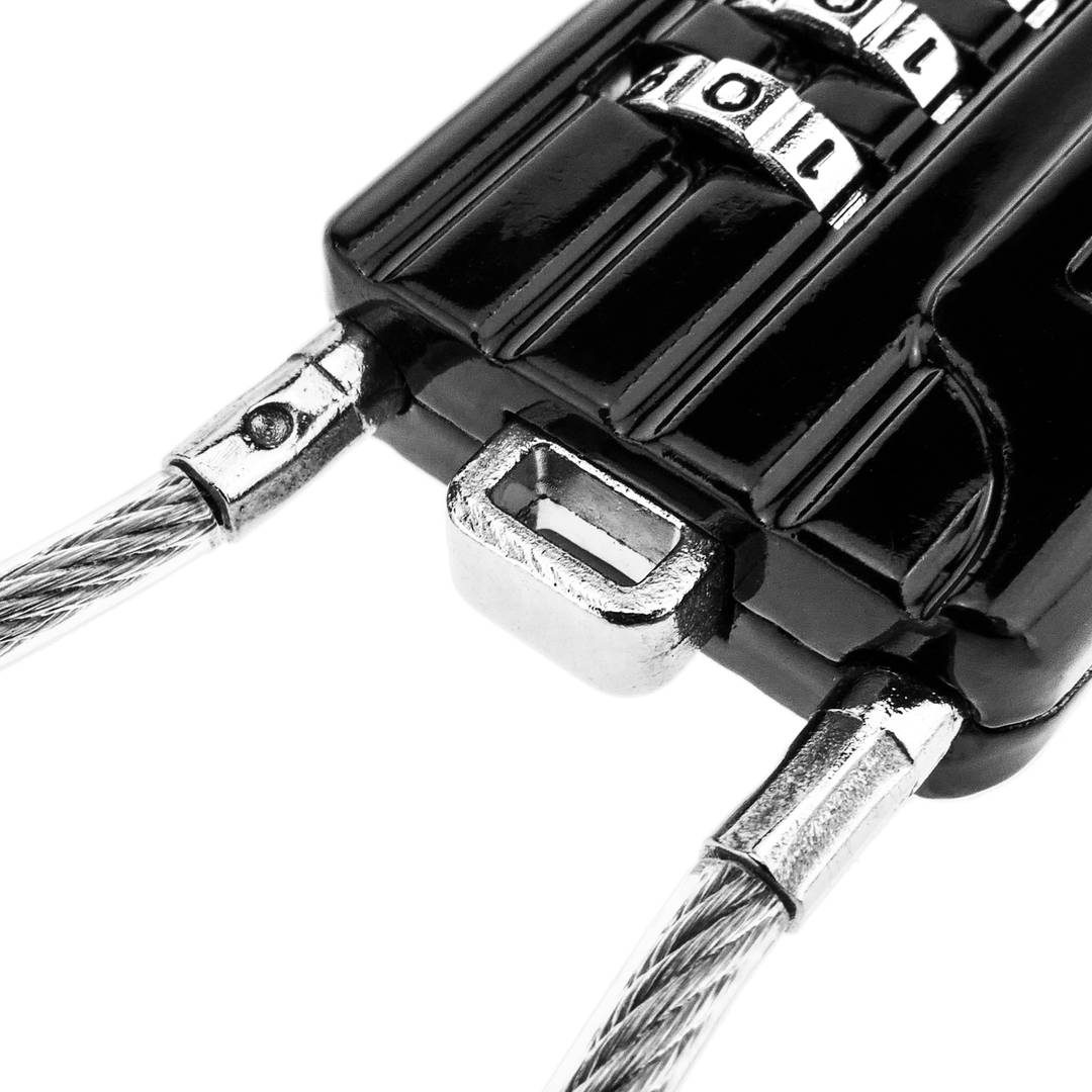 Cadenas de sécurité avec câble en acier et combinaison à 4 chiffres 2-pack