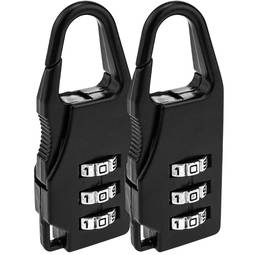Cadeado de segurança com combinação de 3 dígitos 2-pack