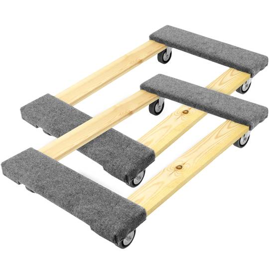 Gepolsterte Transport- und Ladeplattform mit Rädern 77 x 48 cm 2 Einheiten