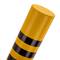 Pack de 2 uds de pilonas bolardos de acero con base clavada amarilla 89x750mm