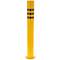 Pack de 2 uds de pilonas bolardos de acero con base clavada amarilla 89x750mm